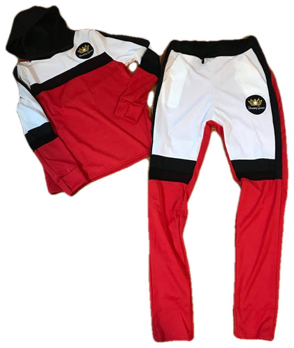 Dreaming Queens 3 Tone “Fire Red” Sweatsuit